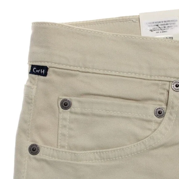 Citizens of Humanity NWT 5 Pocket Jean Cut Pants Size 36 US Solid Beige Cotton